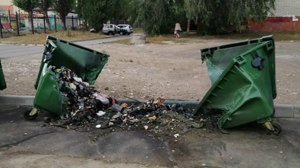 В Липецке неизвестные подожгли новые мусорные контейнеры